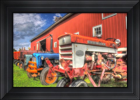 Framed Tractors and Barn Print