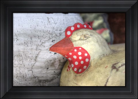Framed Polka Dot Chicken Print