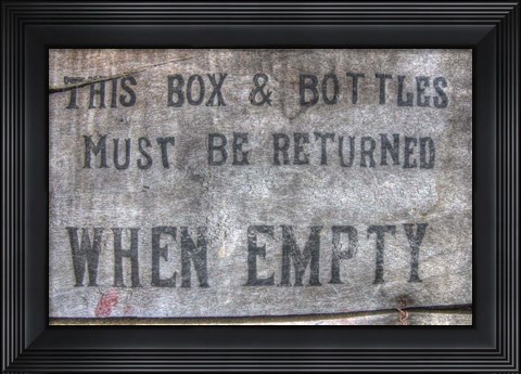 Framed Return When Empty Box Print