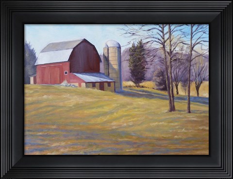 Framed Red Barn Print