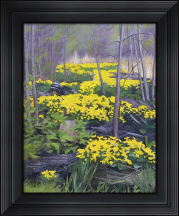 Framed Yellow Carpet Print