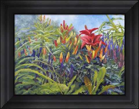 Framed Red Blooms Print