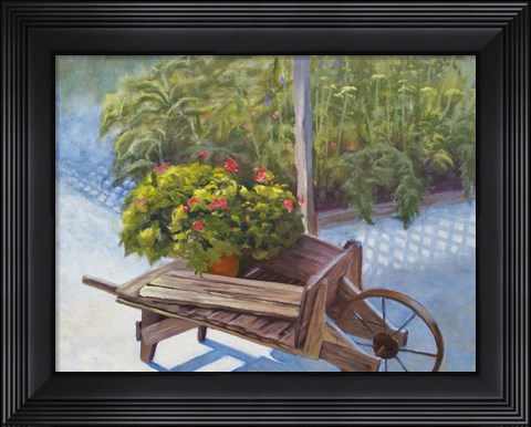 Framed Wheel Barrow Print
