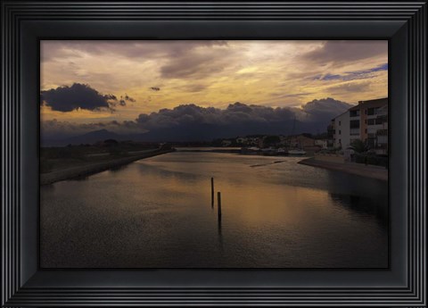 Framed Pont Tournant Sunset Print