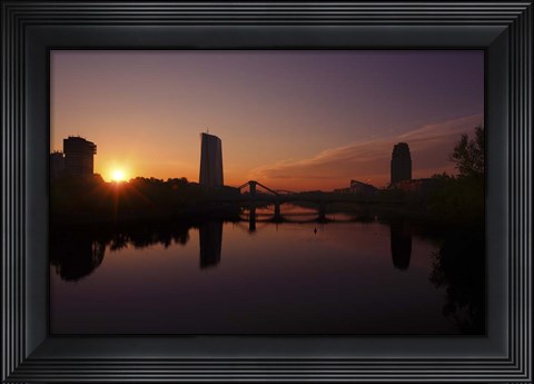 Framed Francfort Sunset 2 Print