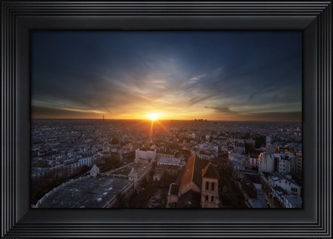 Framed Parisian Sunset Print