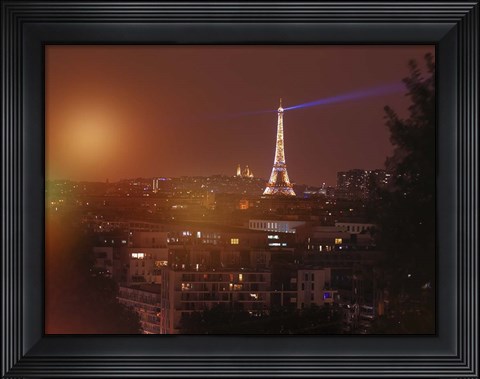 Framed Bokeh Eiffel Print