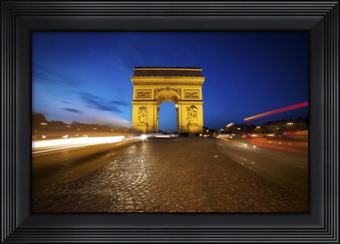Framed Arc de Triomphe Blue Hour Print