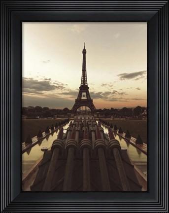 Framed Fire Eiffel 1 Print