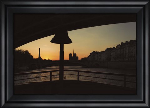 Framed River at Dusk Print