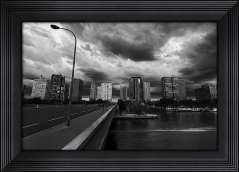 Framed Pont Mirabeau Storm Print