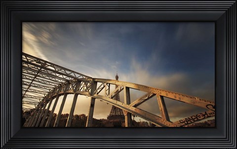 Framed Glimpse of the Eiffel Print
