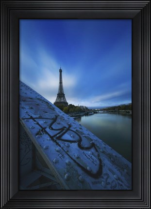 Framed Seine &amp; Eiffel Print
