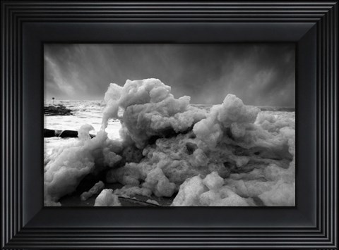 Framed Sea Foam BW Print