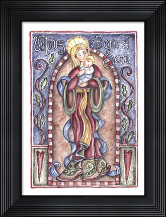 Framed Unto Us is Born Print