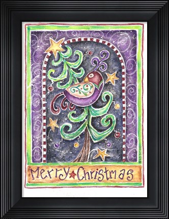 Framed Partridge in Christmas Tree Print