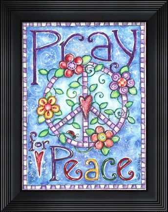 Framed Pray for Peace Print