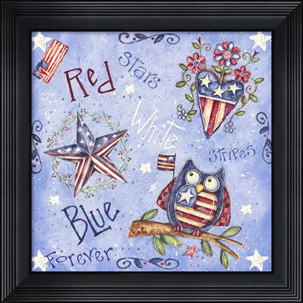 Framed Patriotic Pattern I Print