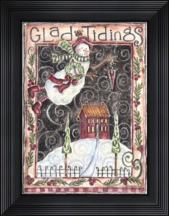 Framed Glad Tidings Snow Angel Print