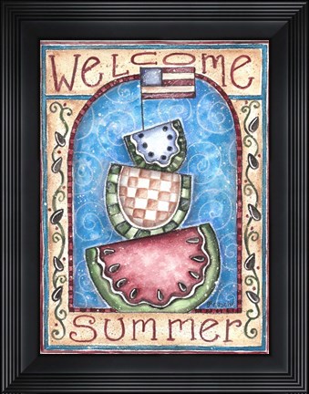 Framed Welcome Summer Print