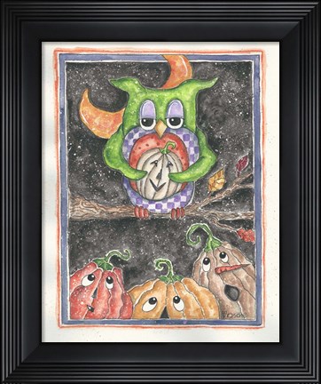 Framed Halloween Owl Print