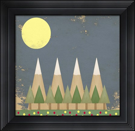Framed Moonlight In The Forest Print
