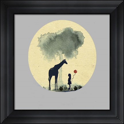 Framed Meeting with Balloons Print