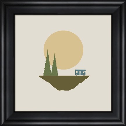 Framed Sunny Day For Camping Print