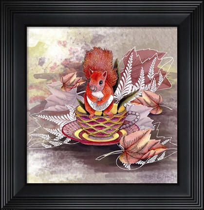 Framed Autumn Squirrel Print