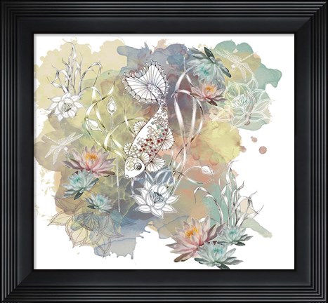 Framed Waterlilly Days Print