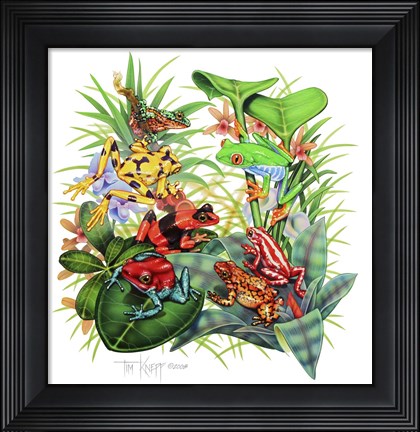 Framed Frogs About Print