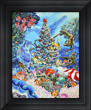 Framed Christmas Under The Sea Print