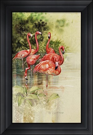 Framed Flamingo Paper Print