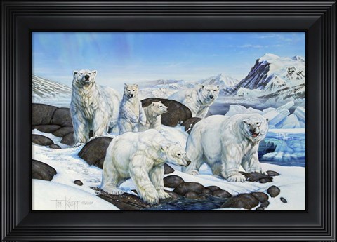 Framed Polar Bears Print