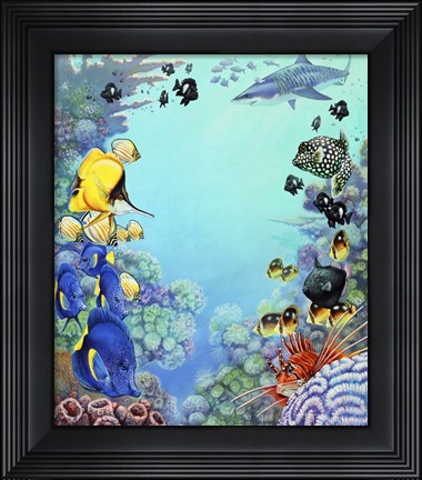 Framed Puffer Reef Print