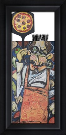 Framed Pizza Chef 2 Print