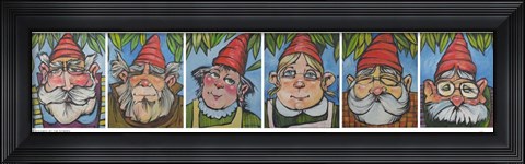 Framed Six Gnomes 1 Print