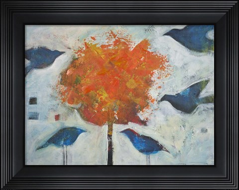 Framed Five Birds And Maple Print