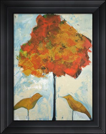 Framed Gold Birds And Maple Print