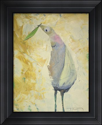 Framed Looking Back Peace Bird Print