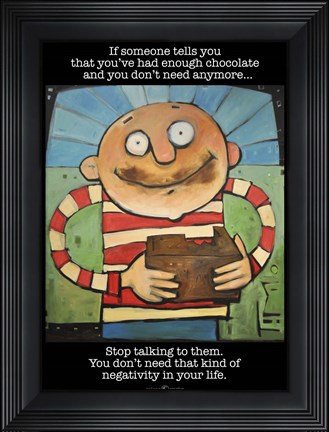 Framed Chocolate Negativity Print