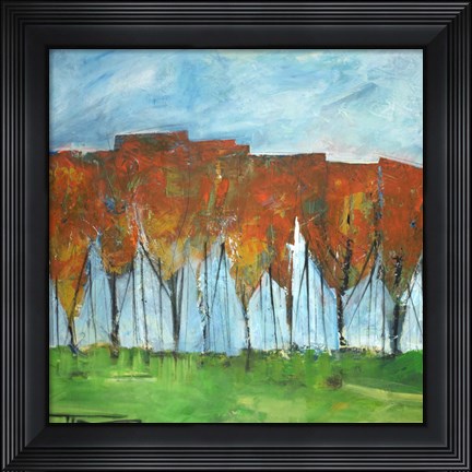 Framed Autumn Patchwork Print