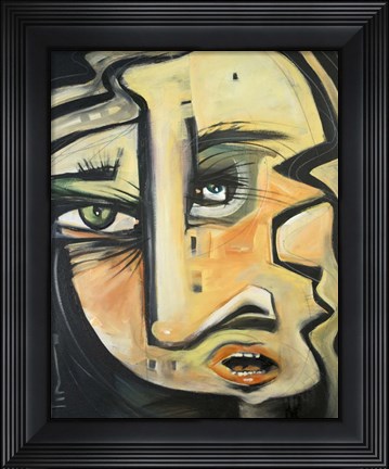 Framed She Lunches Alone Print