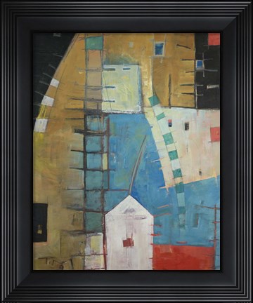 Framed House By The Tracks Print