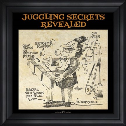 Framed Juggling Secrets Print
