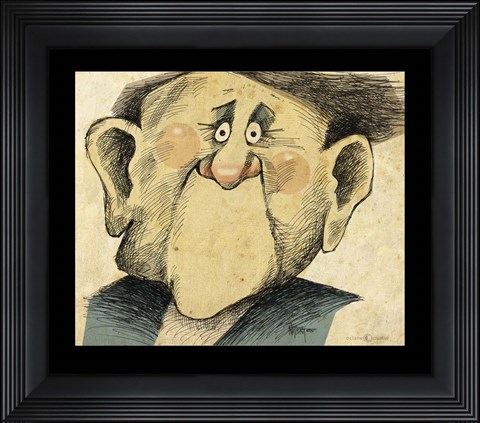 Framed No Mouth Guy Print