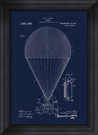 Framed 1913 Airship Print
