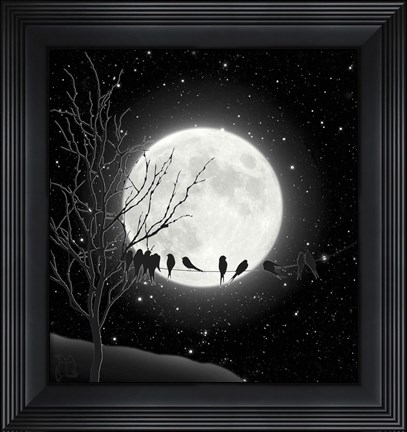 Framed Moon Bath I Print