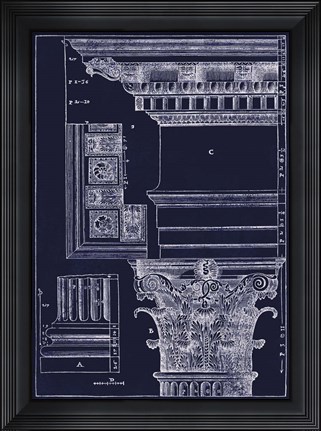 Framed Andrea Palladio Corinthian Capital 1557 Print