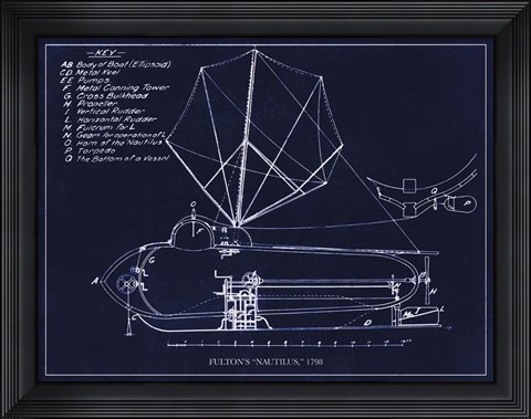 Framed Nautilus 1798 Print